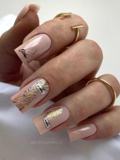 Идеи маникюра на квадратные ногти. 08