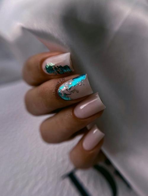 Идеи маникюра на квадратные ногти. 03