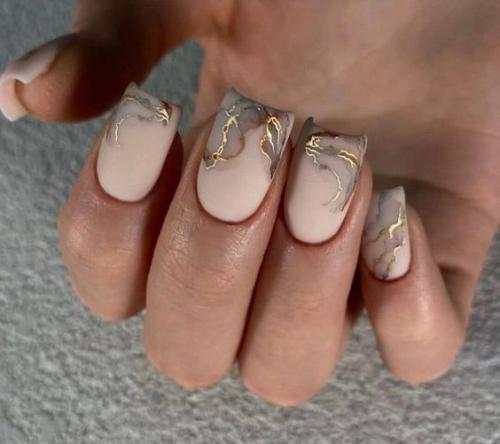 Идеи маникюра на квадратные ногти. 02