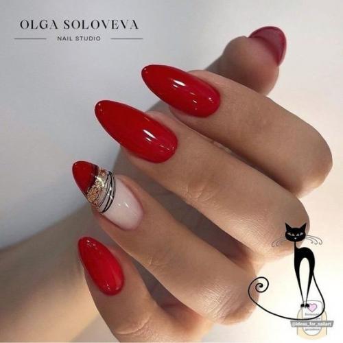 Подборка Идей маникюра в красном цвете. 03