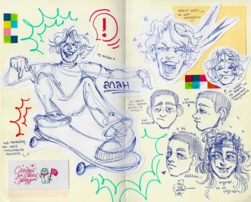 Вот такие веселые почеркушки у меня скопились по Лукасу и Алану. 02