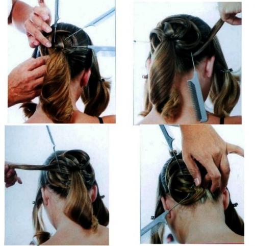 Эффектная праздничная прическа. 01