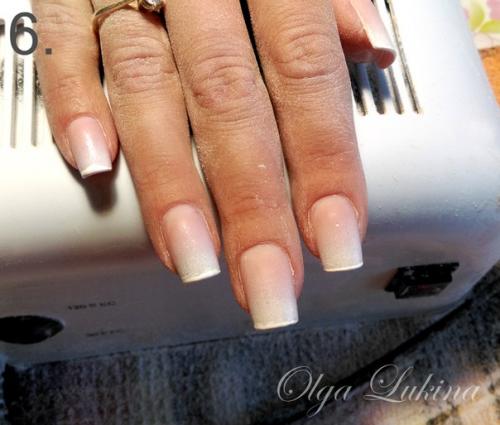 Мк американка спонжем (американский френч, градиент, омбре). 05 Мк американка спонжем (американский френч, градиент, омбре). 05