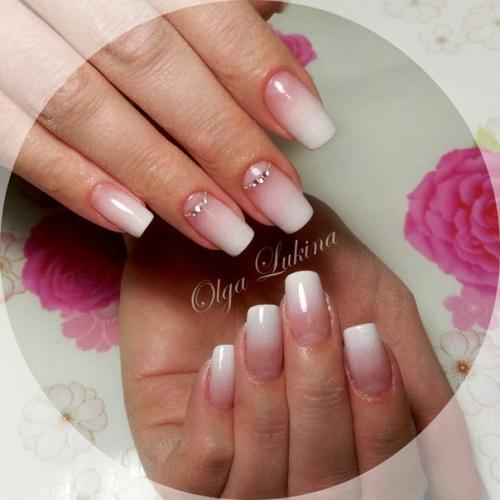 Мк американка спонжем (американский френч, градиент, омбре). 07 Мк американка спонжем (американский френч, градиент, омбре). 07