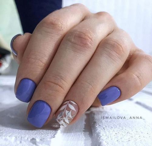 Флористика на коротких ногтях. 03