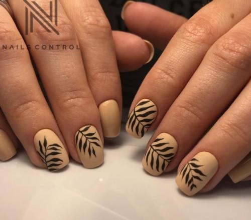 Флористика на коротких ногтях. 06