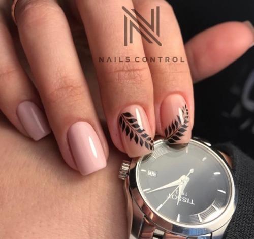 Флористика на коротких ногтях. 07