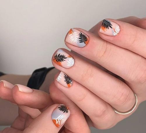 Флористика на коротких ногтях. 02