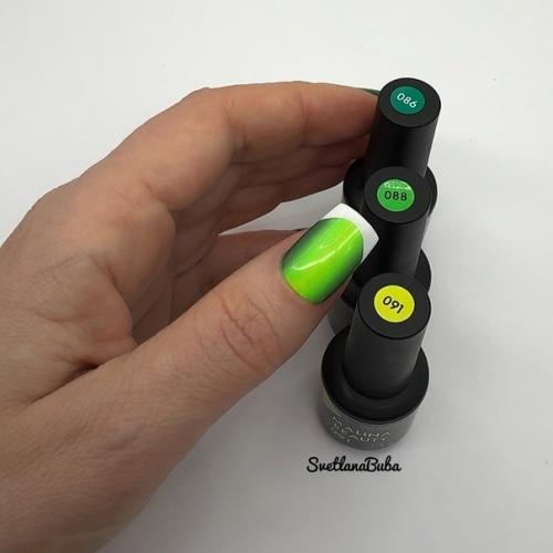 Яркий дизайн с градиентом и френчем гель - лаками с Wildberries. 01