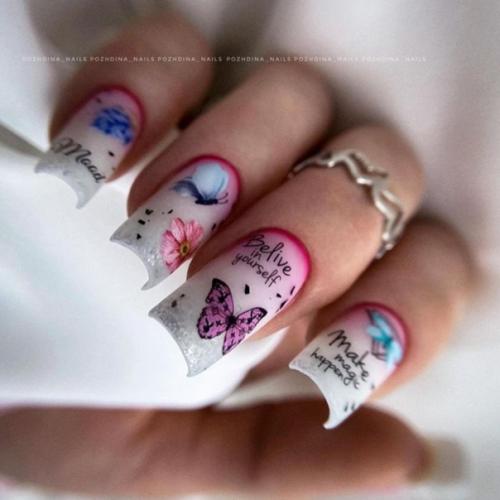 Подборка идей на квадратные ногти. 01