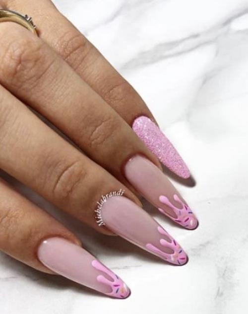 Сочные идеи маникюра на длинные ногти. 08