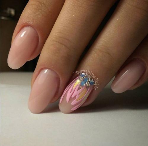 Идеи необычного маникюра с бархатным покрытием. 04