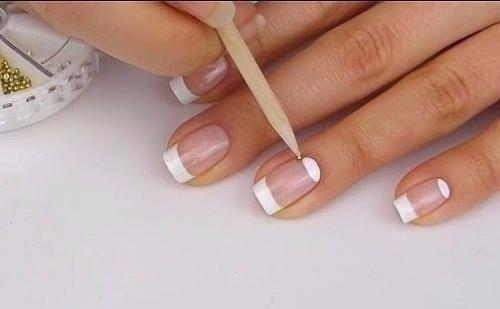 Французский маникюр маркером. 05