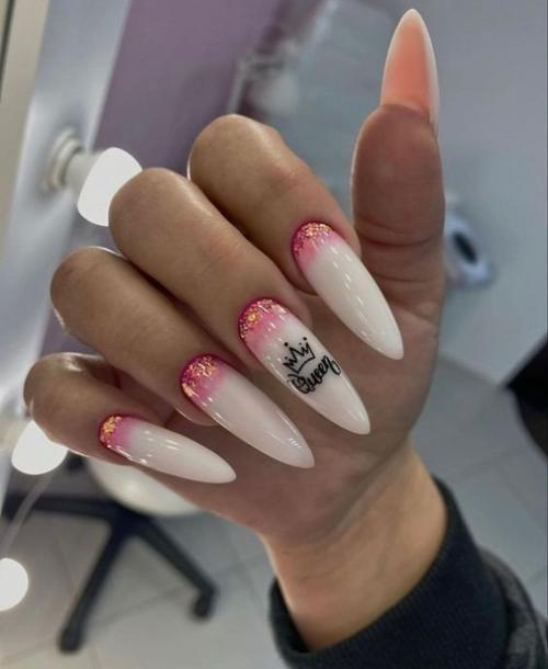 Маникюр на острые ноготки. 07