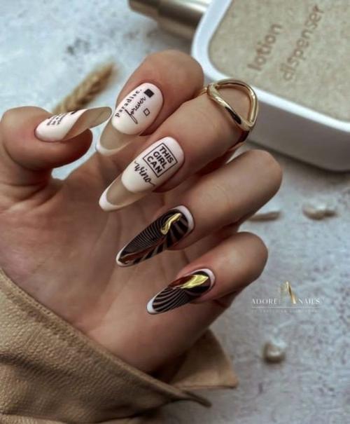 Эстетика.  Стемпинг слайдеры дизайн ногтей 2023. 05