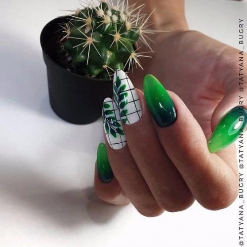 Маникюр зеленого цвета - не для всех обычное явление. 05