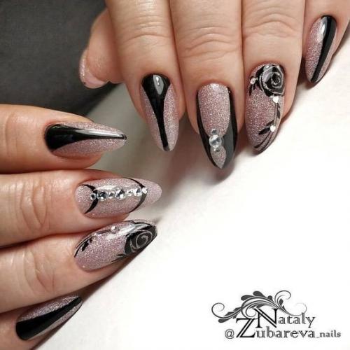 Маникюр в тёмных оттенках. 07