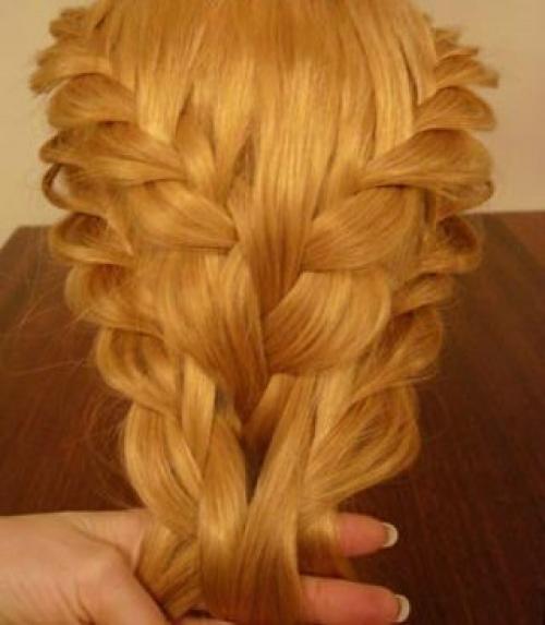 Ажурная прическа. Укладка из трех слоев состоит. 06 Ажурная прическа. Укладка из трех слоев состоит. 06