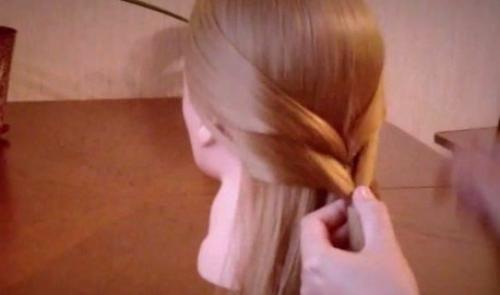 Простая прическа Коса с Резинками (пошаговый урок). 01