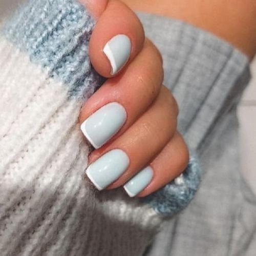 Маникюр на короткие ноготки. 06