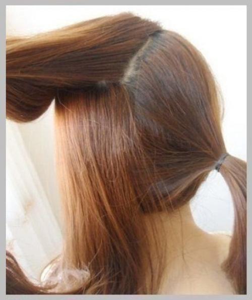 Романтичная прическа на основе хвоста. 03